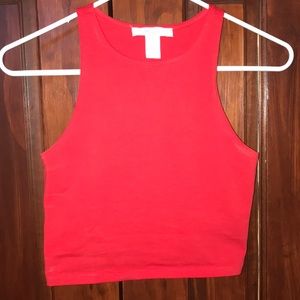 Red crop top